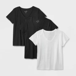 Women's 3pk Fitted V-Neck Short Sleeve T-Shirt - Universal Thread™ 15 Women's 3pk Fitted V-Neck Short Sleeve T-Shirt - Universal Thread™ -Style Haven Shop GUEST fba90a64 b229 41a9 aaeb 292e6797cf00