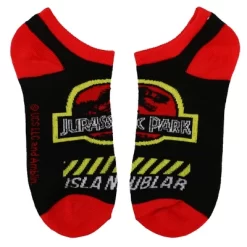 Jurassic Park Classic Logo Mixed Art Women's 5-Pack Ankle Socks