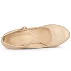 Allegra K Women's Platform Round Toe Ankle Strap Stiletto High Heel Pumps -Style Haven Shop GUEST fc8edb99 76f3 44d2 b93a 01e3c89886d3