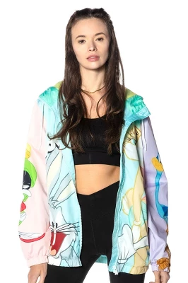 Members Only Women's Looney Tunes Colorblock Windbreaker Jacket 7 Members Only Women's Looney Tunes Colorblock Windbreaker Jacket - Image 5