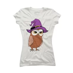 Junior's Design By Humans Owl Witch Halloween T Shirt By Thebeardstudio T-Shirt -Style Haven Shop GUEST ffa46baa bdb8 483d 9f5b bafd277f57ae